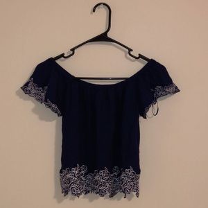 Off the shoulder crop top